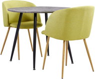 3-piece Dining Set, Textile, Green 3054202 - Dining Set