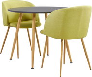 3-piece Dining Set Textile Green 3054322 - Dining Set