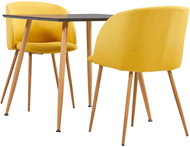 3-piece dining set textile yellow 3054086 - Dining Set