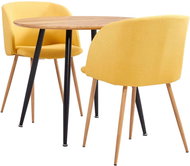 3-piece Dining Set, Textile, Yellow 3054166 - Dining Set
