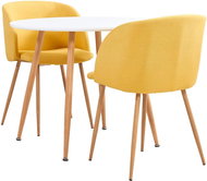 3-piece Dining Set Textile Yellow 3054246 - Dining Set