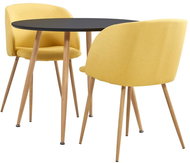 3-piece Dining Set Textile Yellow 3054286 - Dining Set