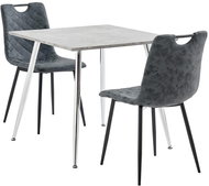 3-piece dining set faux leather black 3054619 - Dining Set