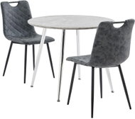3-piece dining set faux leather black 3054627 - Dining Set