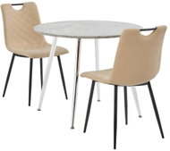 3-piece dining set artificial leather cream 3054630 - Dining Set