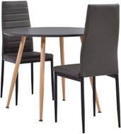 3-piece dining set faux leather gray 3054306 - Dining Set