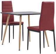 3-piece dining set faux leather burgundy 3054028 - Dining Set