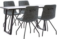 5-piece Dining Set Black Faux Leather 3050110 - Dining Set