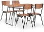 5-piece Dining Set, Brown, Solid Plywood, Steel 276850 - Dining Set