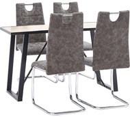 5-Piece Dining Set, Brown, Synthetic Leather 3050482 - Dining Set