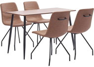 5-piece Dining Set Brown Faux Leather 3050688 - Dining Set