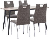 5-piece Dining Set Brown Faux Leather 3050692 - Dining Set