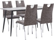 5-Piece Dining Set, Brown, Synthetic Leather 3050910 - Dining Set