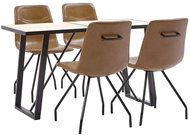 5-piece Dining Set. Cognac. Faux Leather. 3050514 - Dining Set