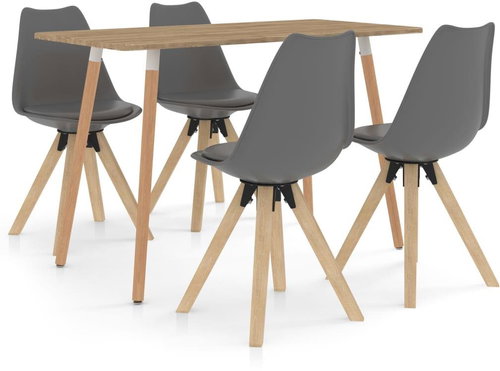 5-piece dining set gray 3057326 - Dining Set - Main image