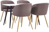 5-Piece Dining Set, Fabric, Brown 3053718 - Dining Set