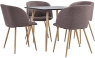 5-Piece Dining Set, Fabric, Brown 3054039 - Dining Set
