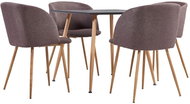 5-Piece Dining Set, Fabric, Brown 3054079 - Dining Set