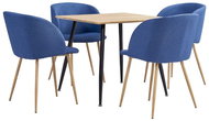 5-piece dining set textile blue 3053921 - Dining Set