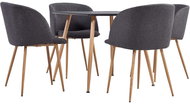5-Piece Dining Set, Fabrice, Taupe 3054091 - Dining Set
