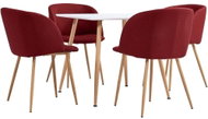 5-piece Dining Set, Textile Wine 3054009 - Dining Set