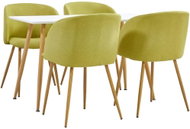 5-piece Dining Set, Textile Green 3053762 - Dining Set