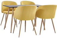 5-piece dining set textile yellow 3053806 - Dining Set