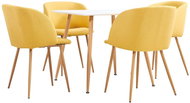 5-piece Dining Set, Textile, Yellow 3054007 - Dining Set