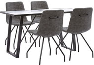 5-piece Dining Set, Dark Brown Faux Leather 3050108 - Dining Set