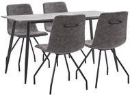 5-piece Dining Set, Dark Brown Faux Leather 3050942 - Dining Set