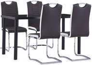 5-Piece Dining Set, Synthetic, Leather Brown 3053030 - Dining Set