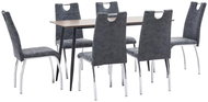 7-piece Dining Set Black Faux Leather 3050693 - Dining Set