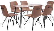 7-piece Dining Set, Brown Faux, Leather 3050687 - Dining Set