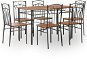 7-piece dining set MDF and brown steel 281401 - Dining Set