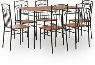 7-piece dining set MDF and brown steel 281401 - Dining Set