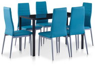 7-piece Dining Set Blue 281704 - Dining Set