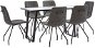 7-piece Dining Set, Dark Brown Faux Leather 3050107 - Dining Set