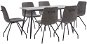 7-piece Dining Set Dark Brown Faux Leather 3050941 - Dining Set