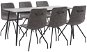 7-piece Dining Set, Dark Brown, Faux Leather 3050985 - Dining Set