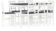 9-piece Dining Set Pine Wood White-grey 283382 - Dining Set