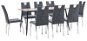 9-piece Dining Set Black Faux Leather 3050736 - Dining Set