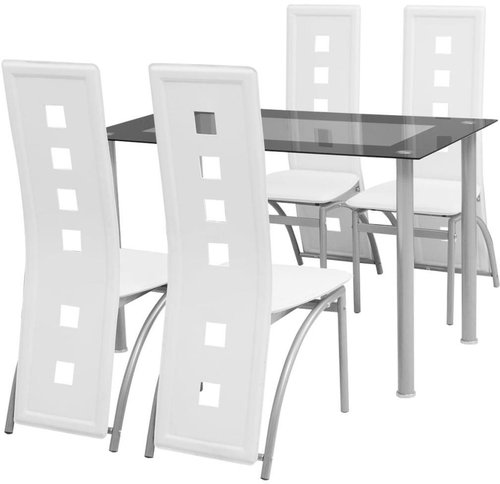 Five-piece dining set white 242909 - Dining Set - Main image