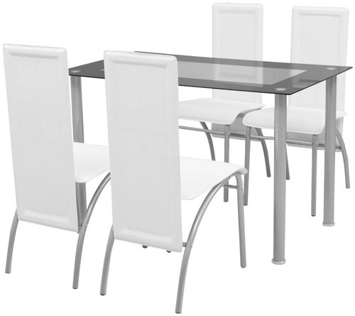 Five-piece dining set white 242913 - Dining Set - Main image