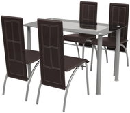 Five-piece dining set brown 242914 - Dining Set