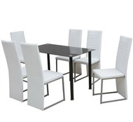 Seven-piece Dining Set Black and White 242927 - Dining Set