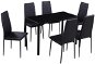Seven-piece dining set black 242987 - Dining Set