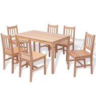 Seven-piece Dining Set, Made of Pine Wood 242960 - Dining Set