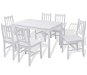 Seven-piece Dining Set, Made of White Pine Wood 242959 - Dining Set