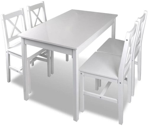 5-piece dining set white 240883 - Dining Set - Main image