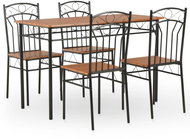 5-piece dining set MDF and brown steel 281400 - Dining Set